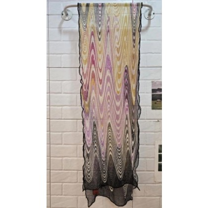 명품 미쏘니(MISSONI 정품)컬러풀한 디자인 지적인 컬러감각 럭셔리한 롱스카프 머플러 목도리 미소니숄