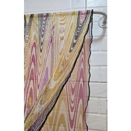 명품 미쏘니(MISSONI 정품)컬러풀한 디자인 지적인 컬러감각 럭셔리한 롱스카프 머플러 목도리 미소니숄