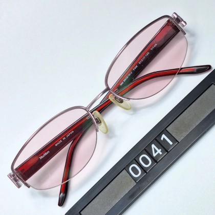 막스마라 MAX MARA mm 8628 티타늄 반무테 안경테 일본 제조 수입 패션 아이웨어 여성용 레트로 빈티지
