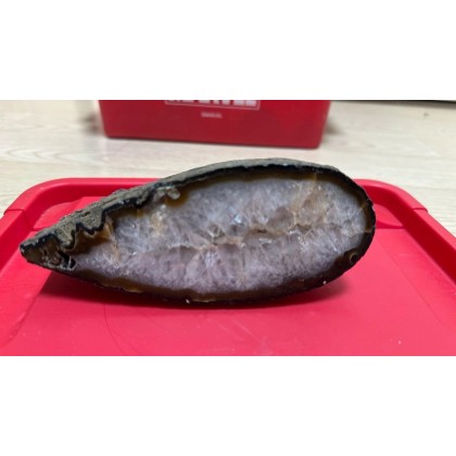 자수정 단면 [고급 희귀 수정 원석 /인테리어 소품 16*10cm]