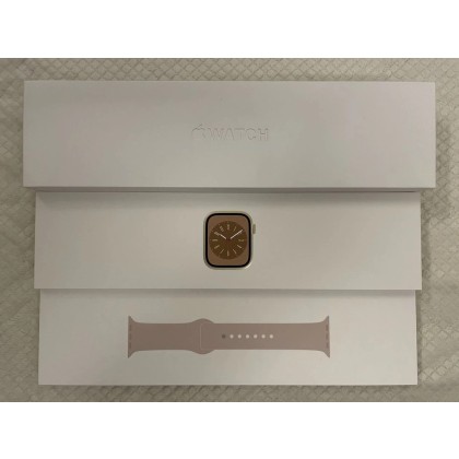 애플워치8 45mm 스테인리스 골드+스포츠밴드 미개봉 새상품 29만원 판매합니다