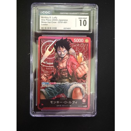 [CGC 10] 원피스 TCG 몽키 D. 루피 L ST01-001 스타트 덱 밀짚모자 해적단 (일어판)