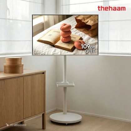 더함 43인치 QLED 화이트 스탠드 TV